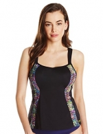 Panache Women's Sport Tank with Built In Underwired Sports Bra, Geo Print, 36FF